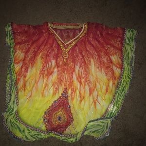 Sheer Boho Coverup with Sparkle